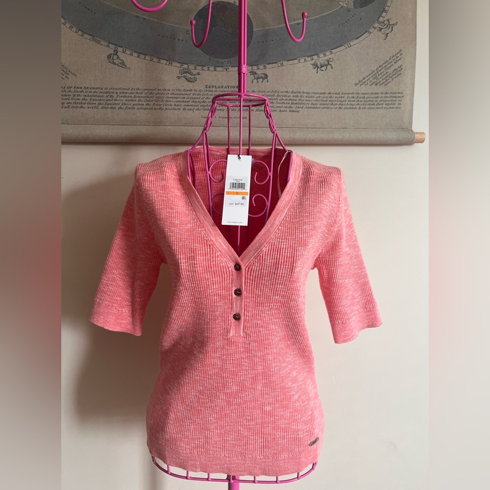 Calvin Klien- Salmon Pink- Short Sleeve Full Length Top